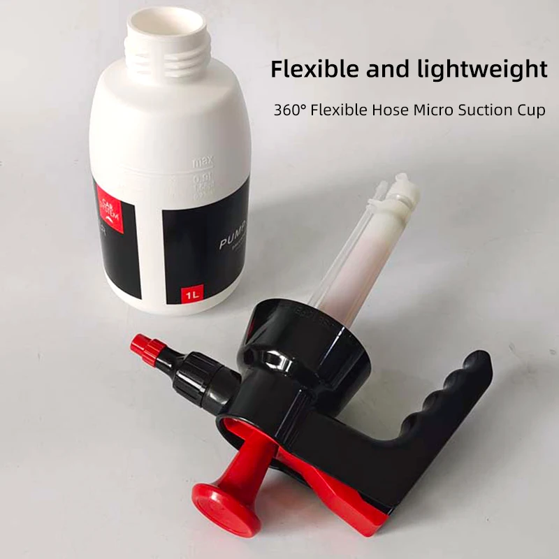 Dolphin Chemical Resistant Spray Bottle 1L, High Pressure Fine Mist Pump for Solvent, Degreaser, Cleaner