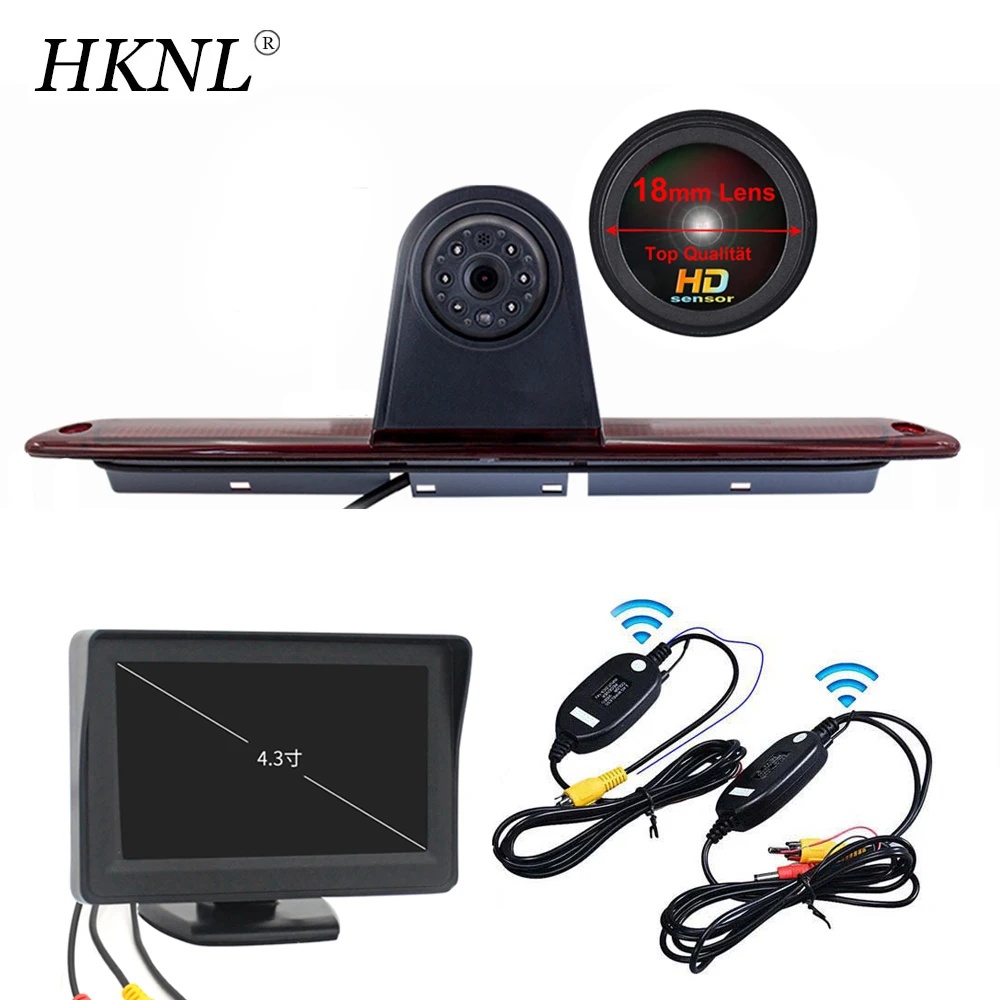 HKNL HD lens Car Rear View Camera With 4.3