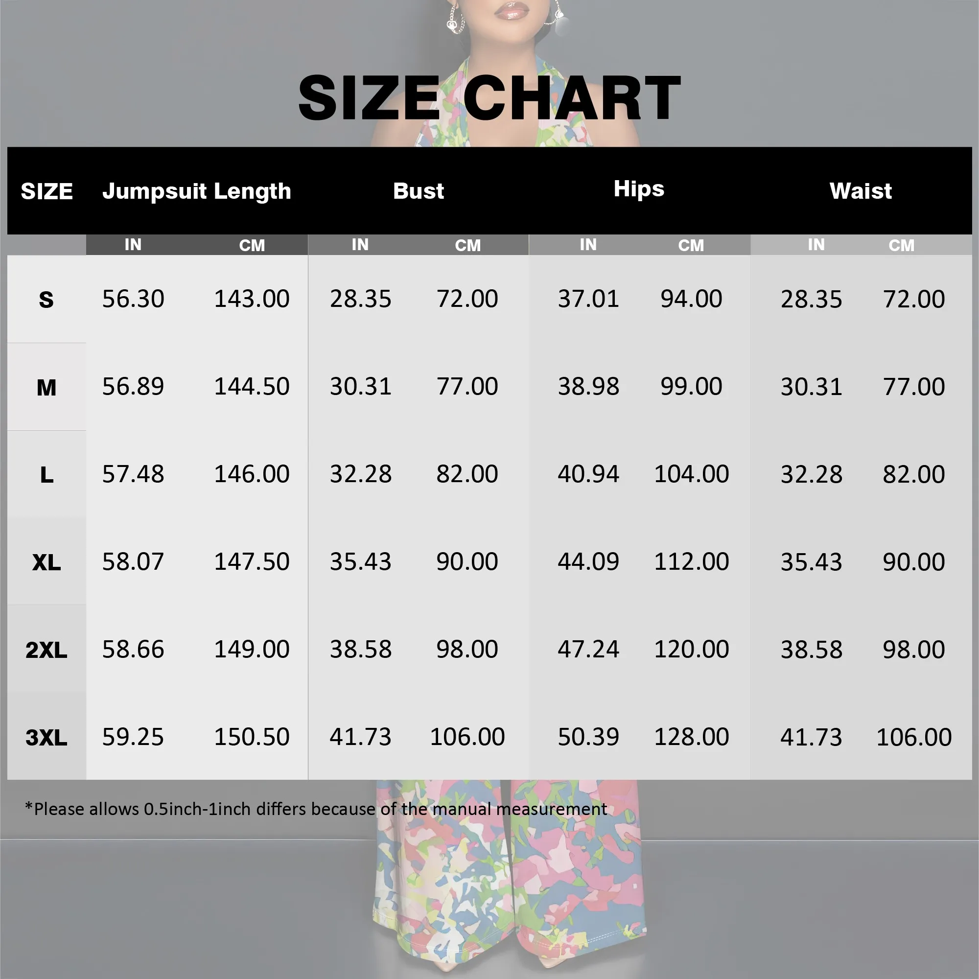 Nupusa Overall mit Blumendruck für Damen, normale Größe, Sommer, lässiger Neckholder-Overall mit weitem Bein