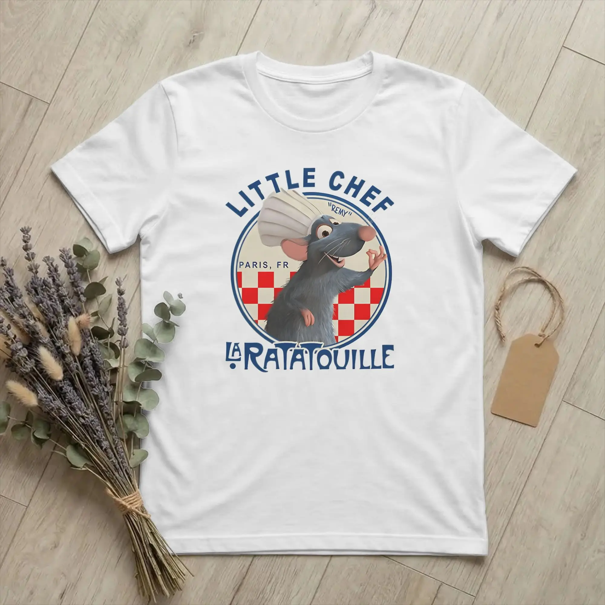 Remy Cartoon T-Shirt Ratatouilles Novelty Pure Cotton Tees Round Collar Short Sleeve T Shirt Graphic Printed Clothing