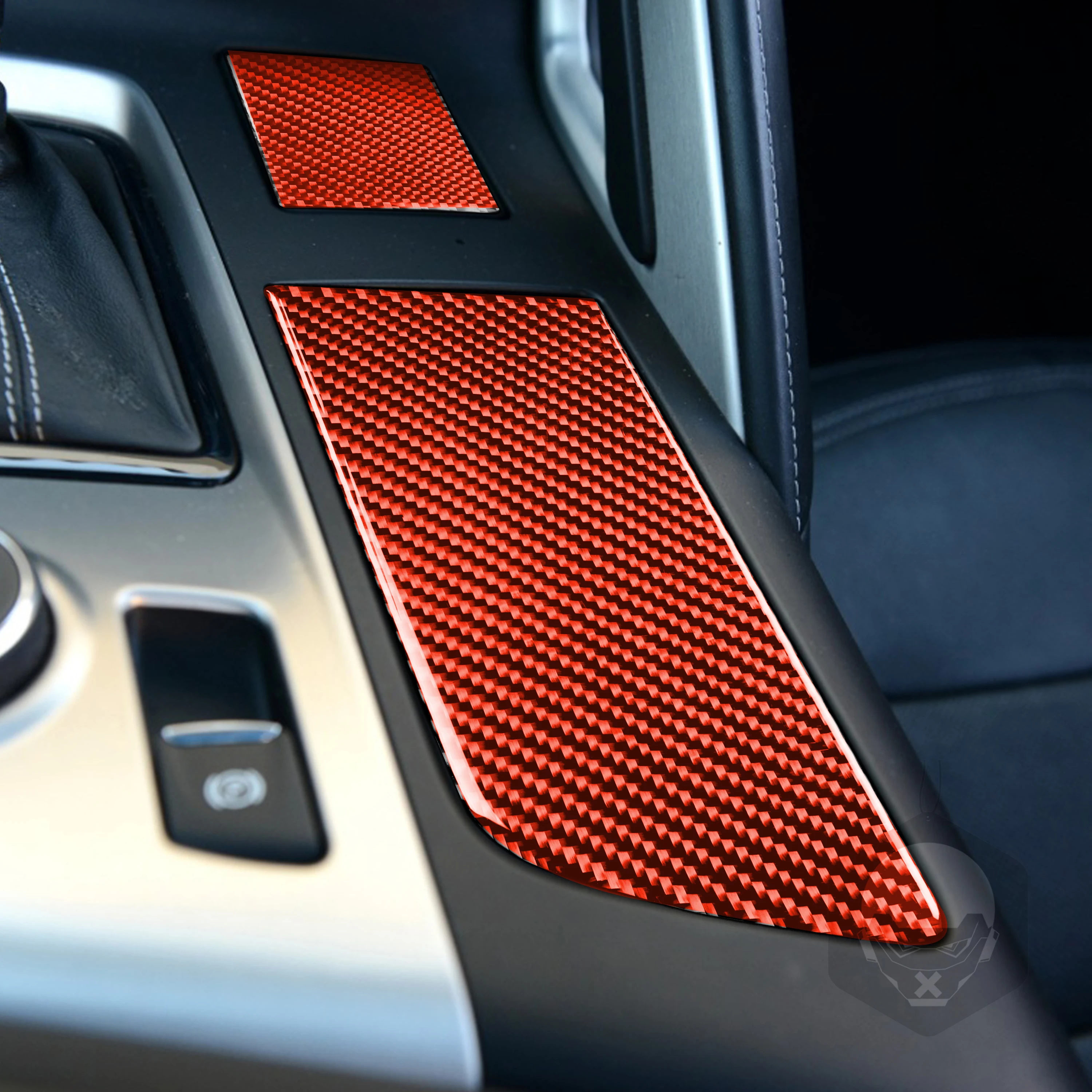 For Corvette C7 Accessories Interior 2014-2019 Center Storage Water Cup Holder Carbon Fiber Cover Trim Decal Auto Sticker