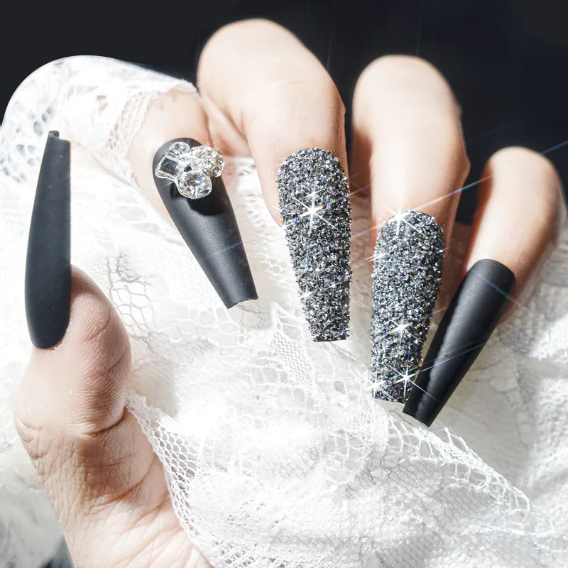 1PC Reflecterend Kristal Verpletterd Diamant Poeder Micro-Geboord Wol Glitter Nagel Sieraden Gouden Glas Diamant Steenslag Poeder *