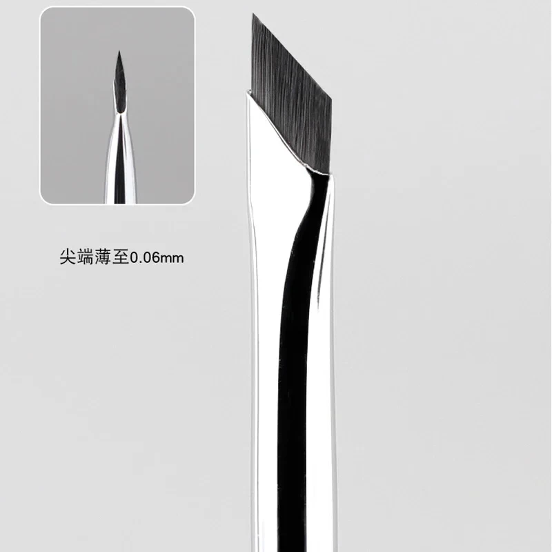 2Pcs Blade Eyeliner Brush Ultra Thin Fine Angle Flat Eyebrow Brush Under The Eyes Place Precise Detail Brush tools