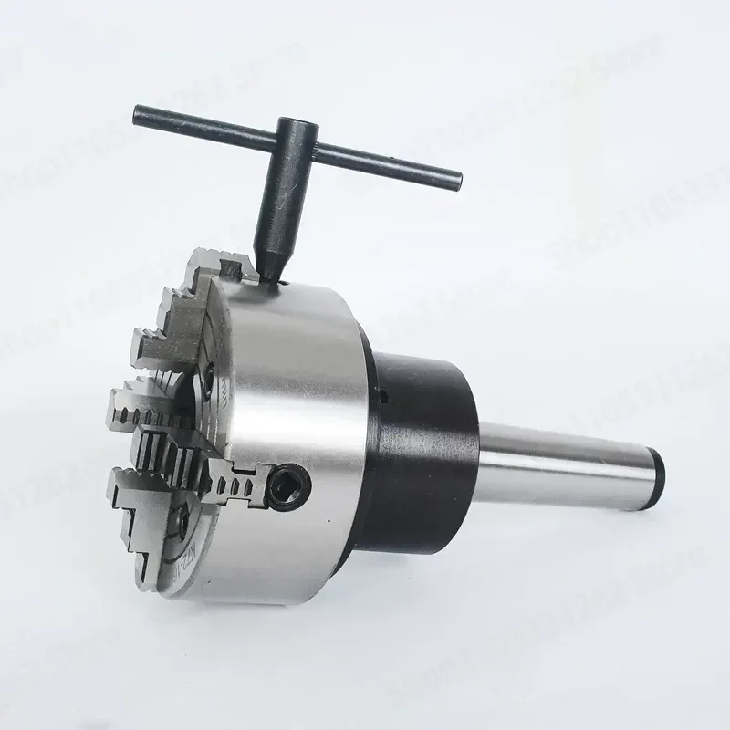 Morse Taper MT4 MT5 MT6 3-Jaw 4-Jaw Live Chuck, Taper Shank Flange Plate for Lathe Grinder Tailstock Fixed Chuck