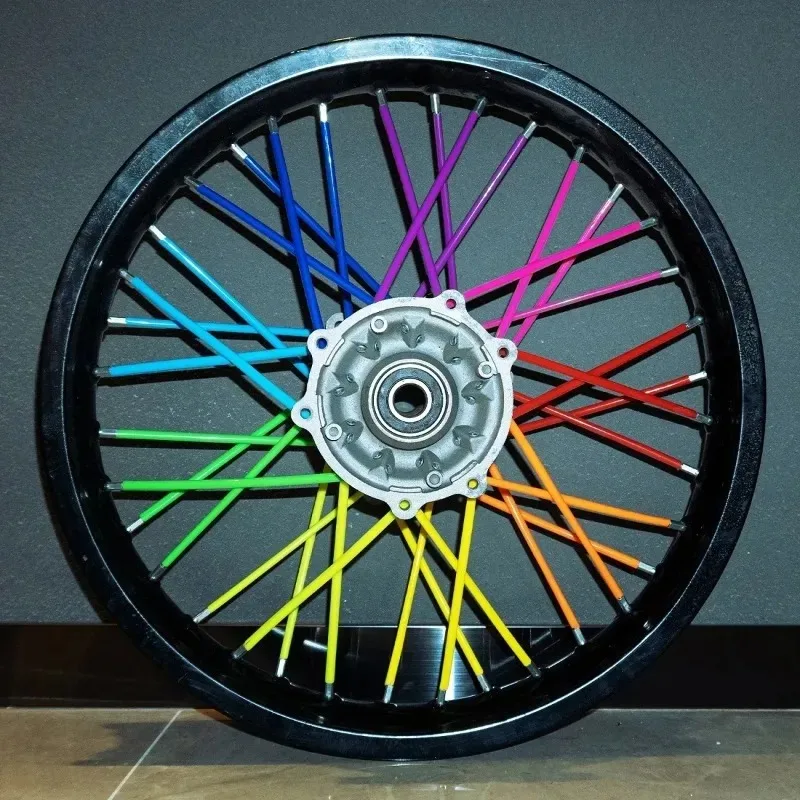 72PCS 11 Colors Universal Dirt Bike Spoke Covers Motorcycle Wheel Rim Spoke Wrap Kit Skins Protector Cover for Motocross Bicycle
