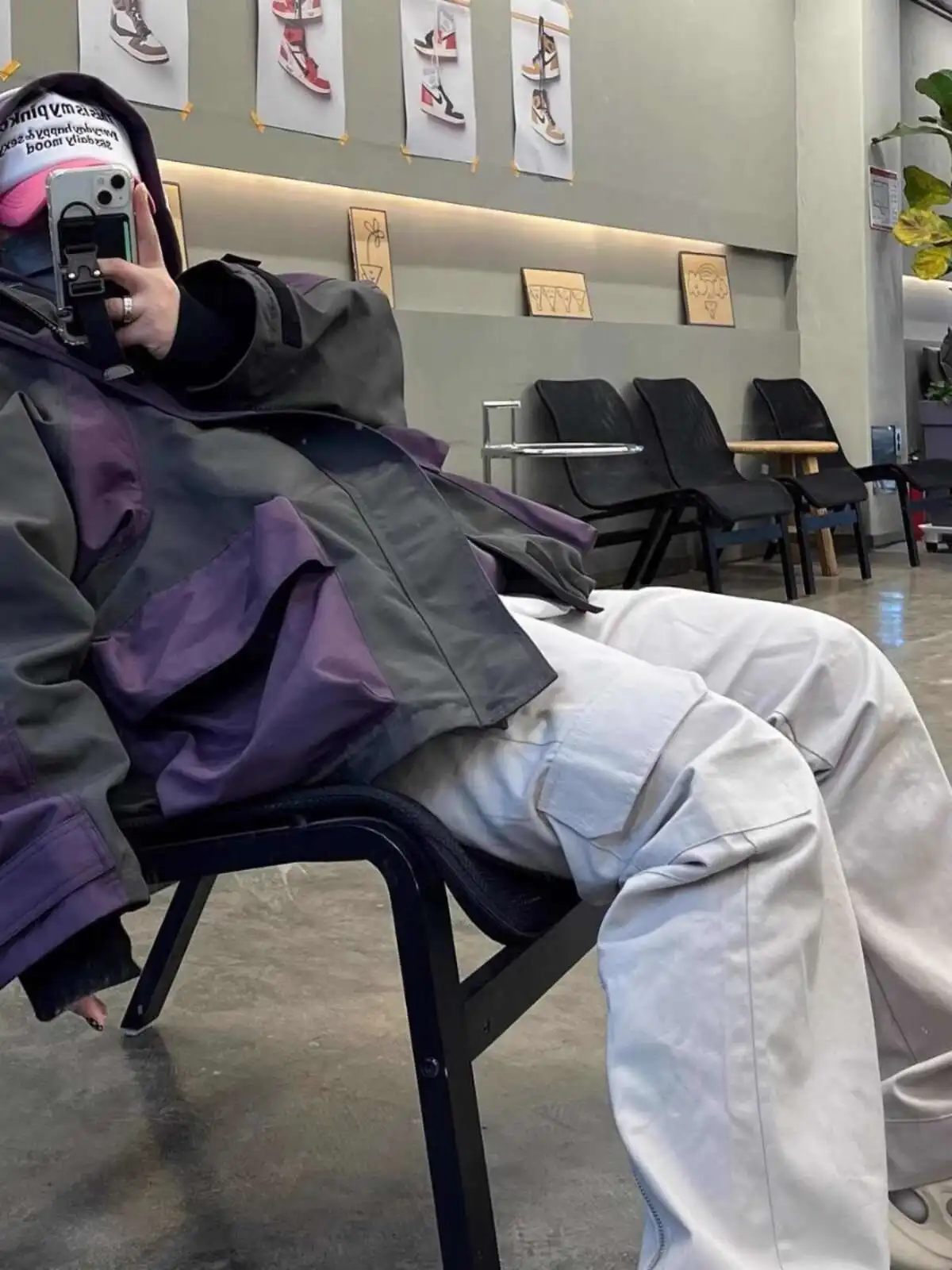 Man Trench Jacket Functional Style Spliced Assault Suit, American Style High Street Coat Men's And Women's Workwear Jacket