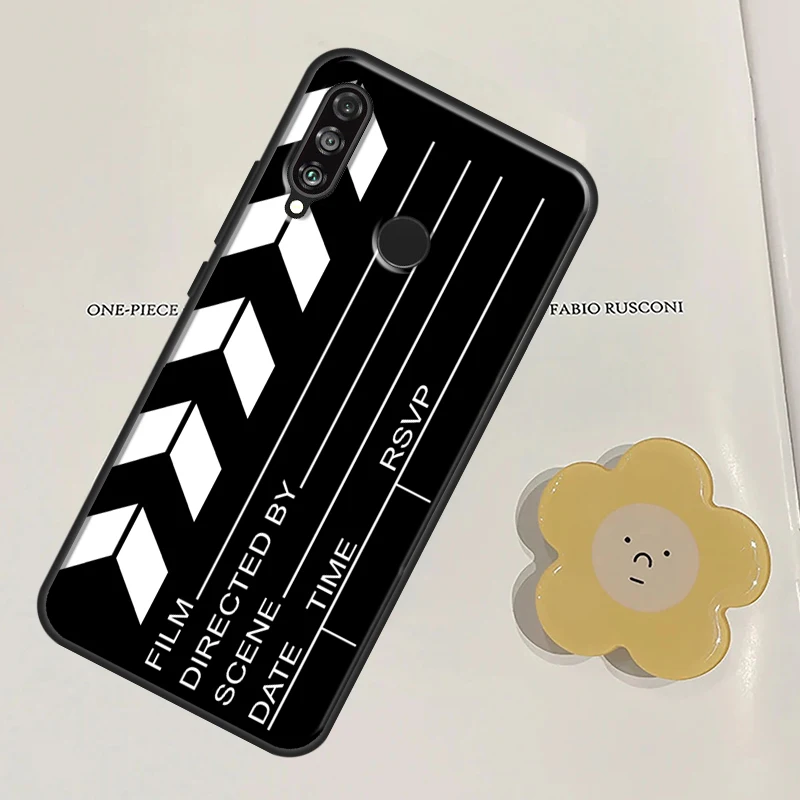 Film Movie Clapperboard Clapper Board For Huawei Nova Y91 Y60 Y70 Y90 Y61 3i 7i 8i 11i Nova 11 9 10 SE P20 P40 Lite P30 Pro Case