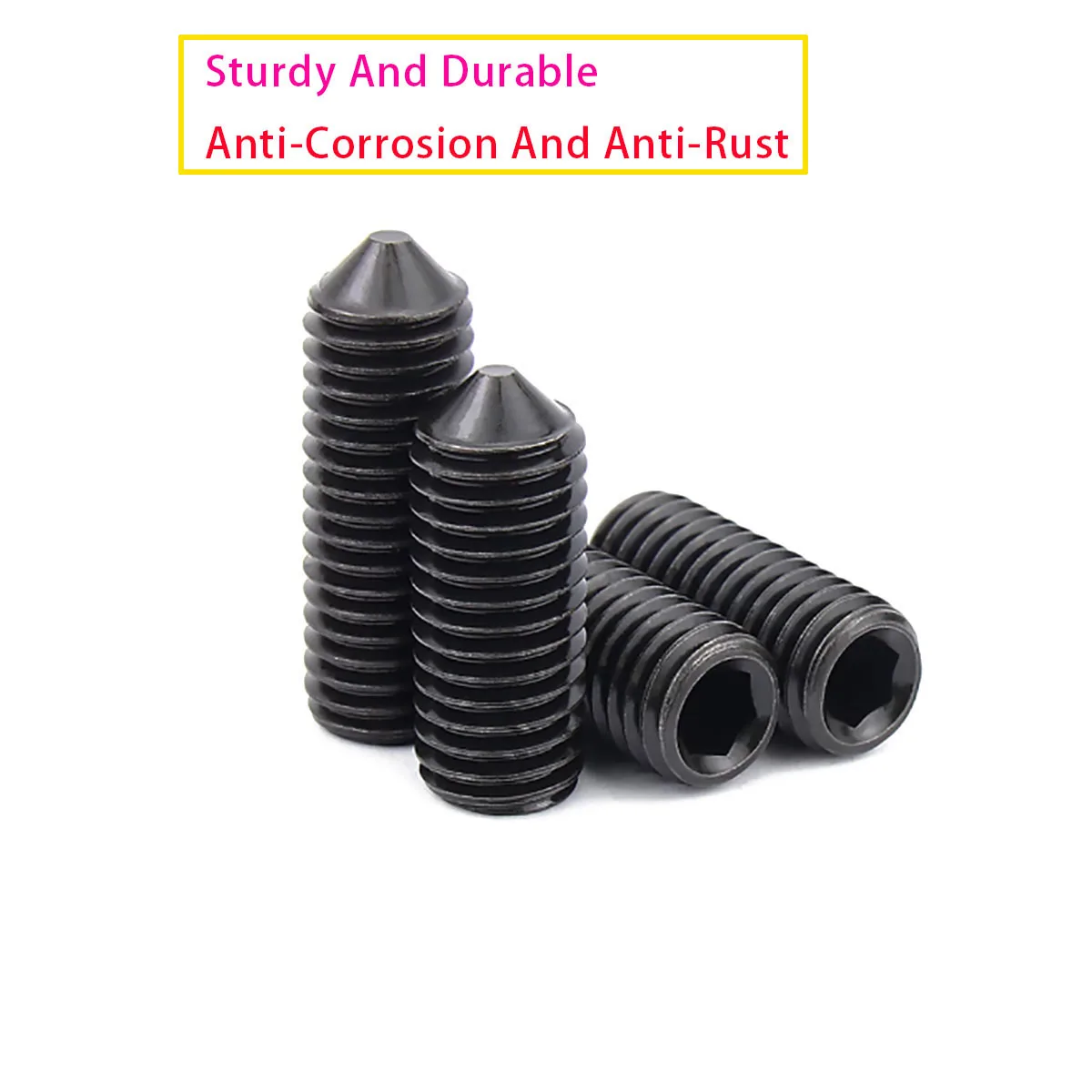 M2 M2.5 M3 M4 M5 M6 12.9 Alloy Steel Black Oxide Fixing Screw, Suitable for CNC Mechanical Vehicles