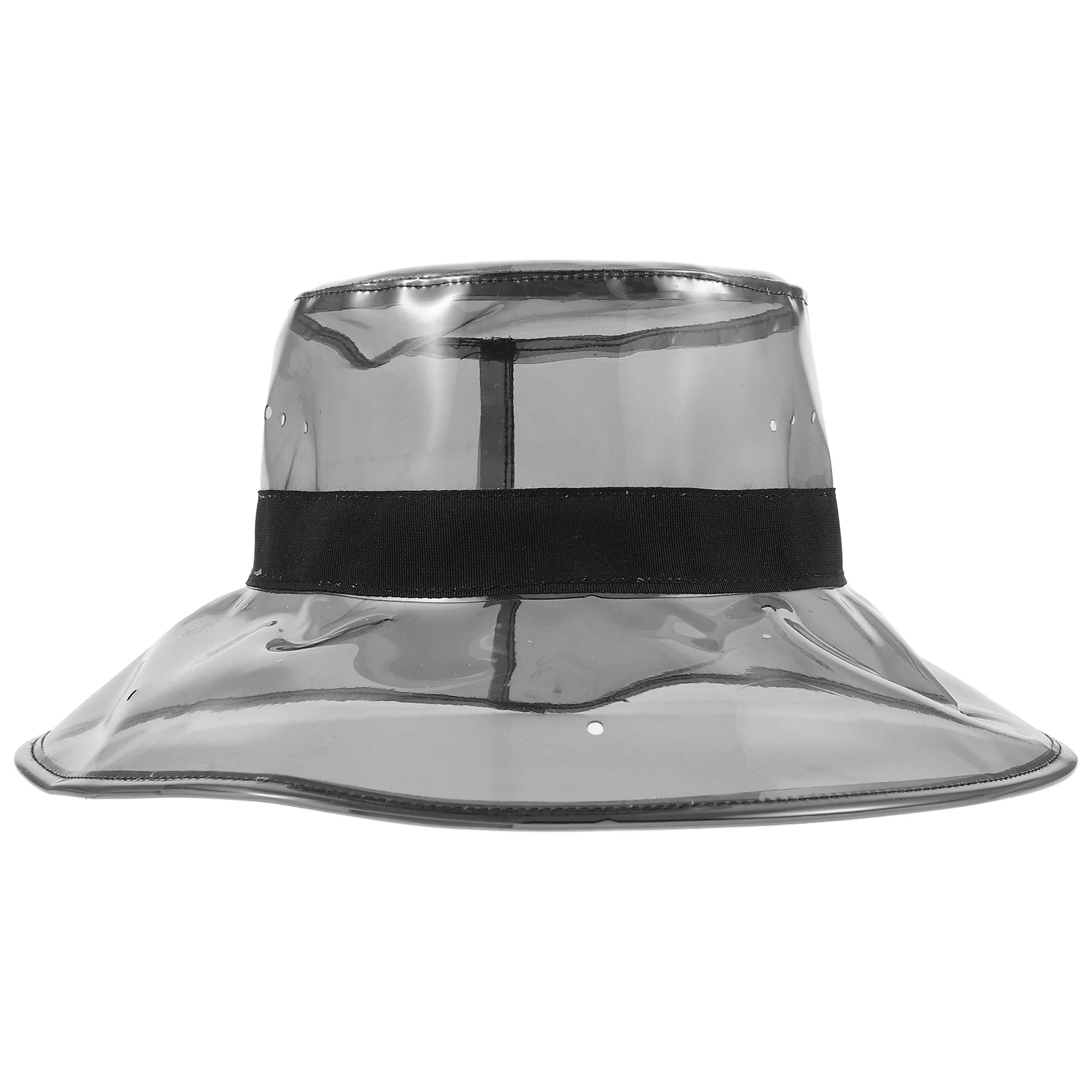 

Women Transparent PVC Fisherman Bucket Hat Lightweight Breathable Beach Hat for Outdoor Summer Sun Shade Fashionable Wide Brim