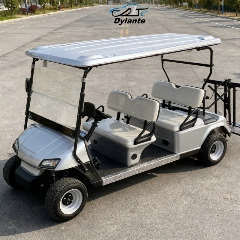 Street Legal Electric Golf Cart 4 Seats 5000W Scooter Go Kart Adult Touring Classic Golf Cart With Golf Ball Storage Box