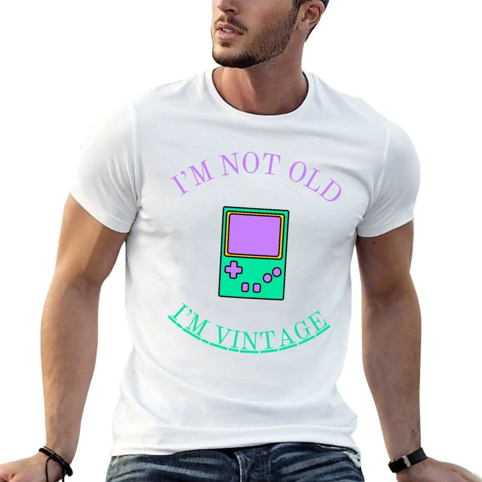 I'M NOT OLD I'M VINTAGE T-Shirt tops anime tshirt heavy weight t shirts for men