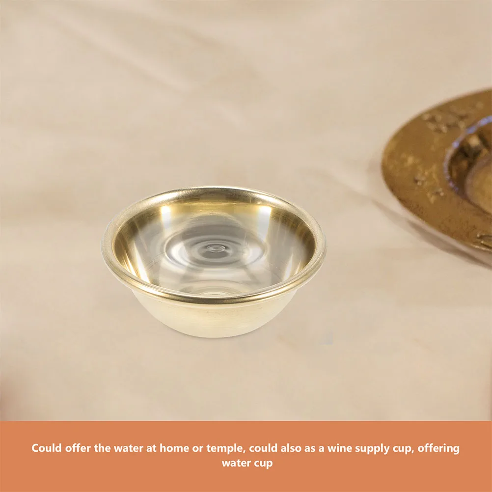 

7Pcs Meditation Brass Bowl Sacred Tibetan Offering Water Bowl Worship Cups for Ritual Buddhist Ceremony Decorative Bowls
