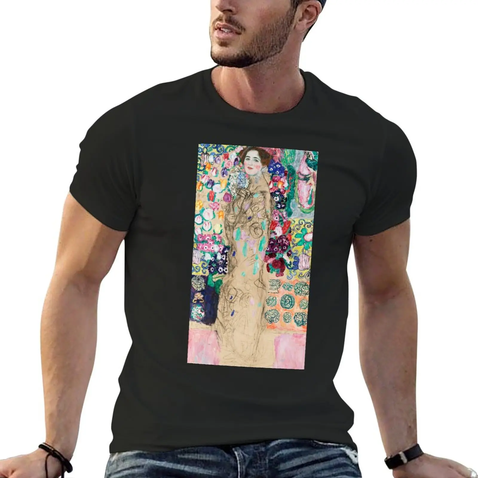 Ria Munk III portrait by Gustav Klimt T-Shirt customs custom shirt t shirts for men graphic