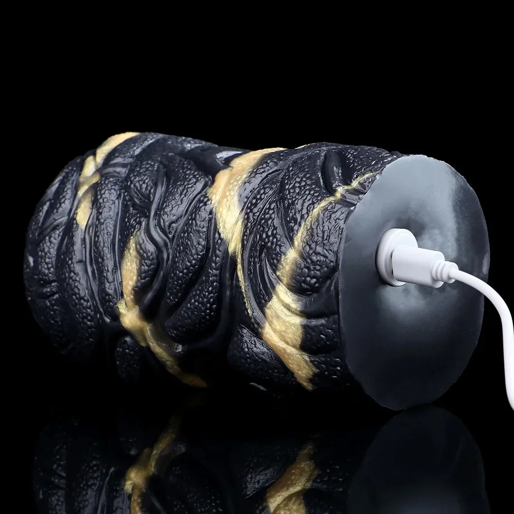 Vibrazione mucca nera doppio canale tazza di aeroplano a forma di Silicone animale esotico mucca Yin natica modello invertito giocattoli del sesso esotico