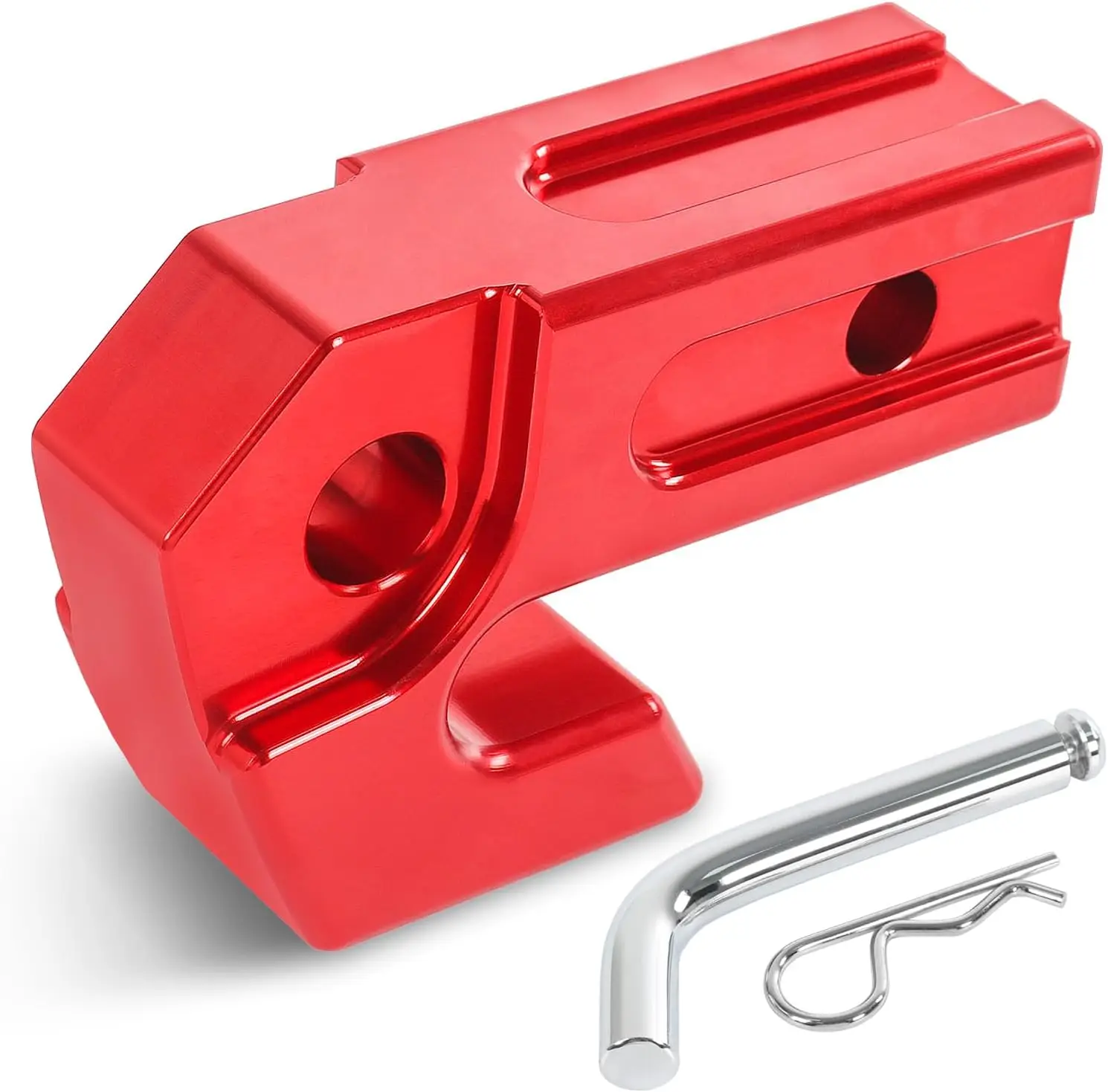 Off-Road Vehicle Towing and Recovery, Steel, Red, 45,000 lbs Compatibility and Skid Protection