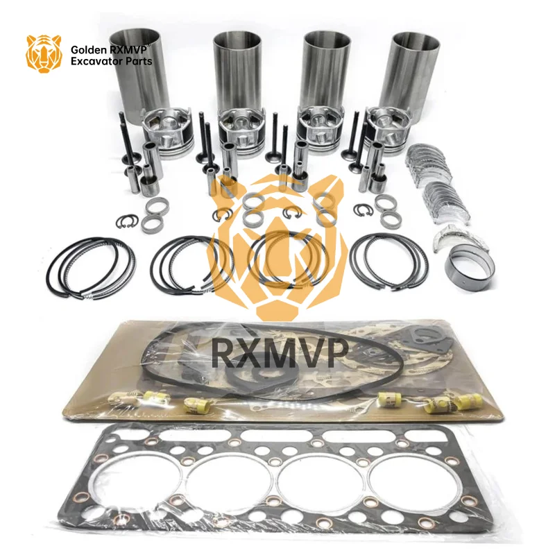 Engine D3.4 D4D D6E D6D Overhaul Rebuild Kit VOLVO EC45BLC EC55BLC EC60C EC80D EC90D EC120BLC EC135B EC140BLC EC200BLC EC210BLC