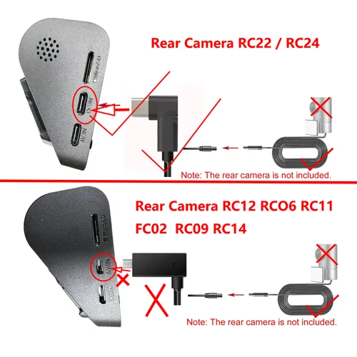 Imagen 2 del producto Cable de extensión para cámara trasera 70mai, 5,5 m, para cámara trasera 70MAI RC22 / RC24 / RC21, línea de conexión de fotografía trasera