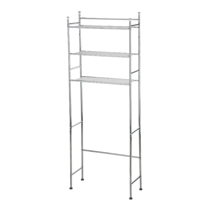 

Over the Toilet Steel 3-Shelf Storage Shelf Unit Space Saver, Chrome Finish for Adults