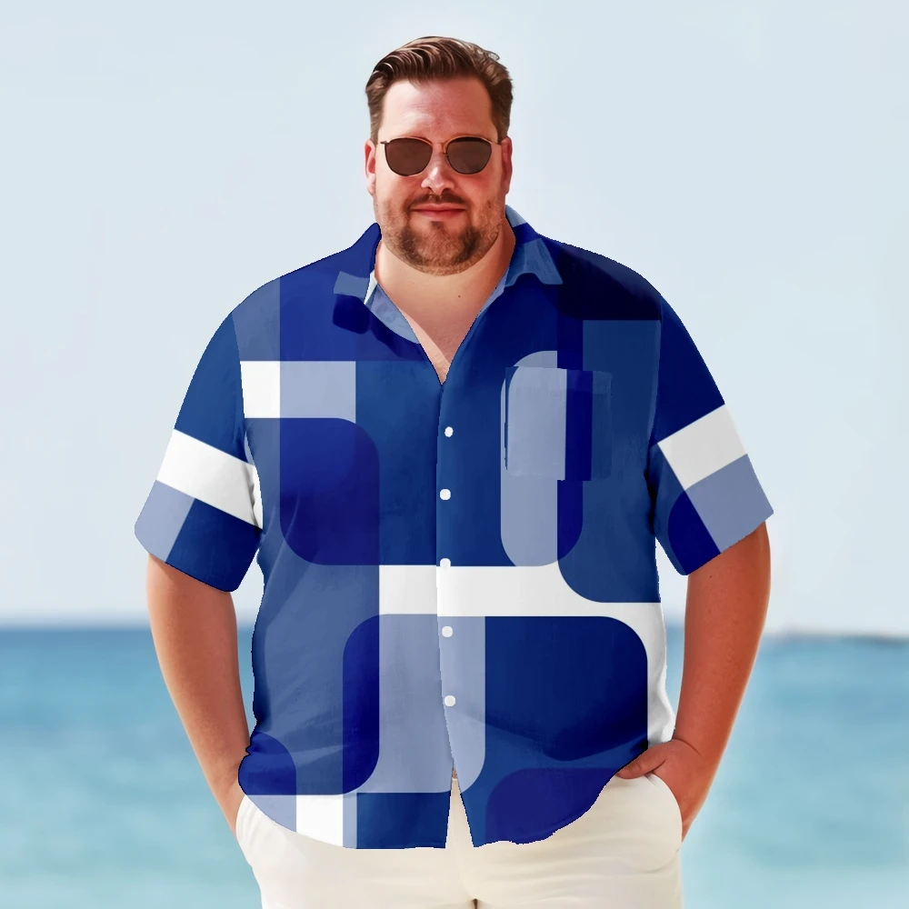 Big & Tall Hawaiian Shirt For Men Retro Bowling Quick Drying Summer Plus Size Y2kStreetwear Short Sleeve Oversized Clothes