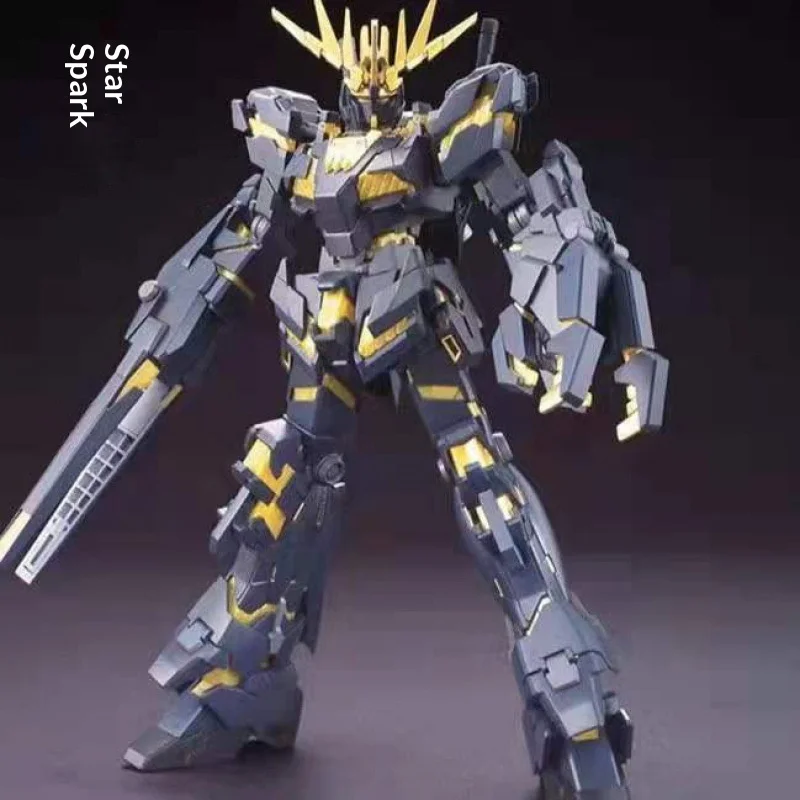 HG1/144 مجموعة نماذج يونيكورن جاندام المطلية بشكل مثالي مع شارات مائية ودعامة مجموعة شخصيات متحركة مجمعة #4