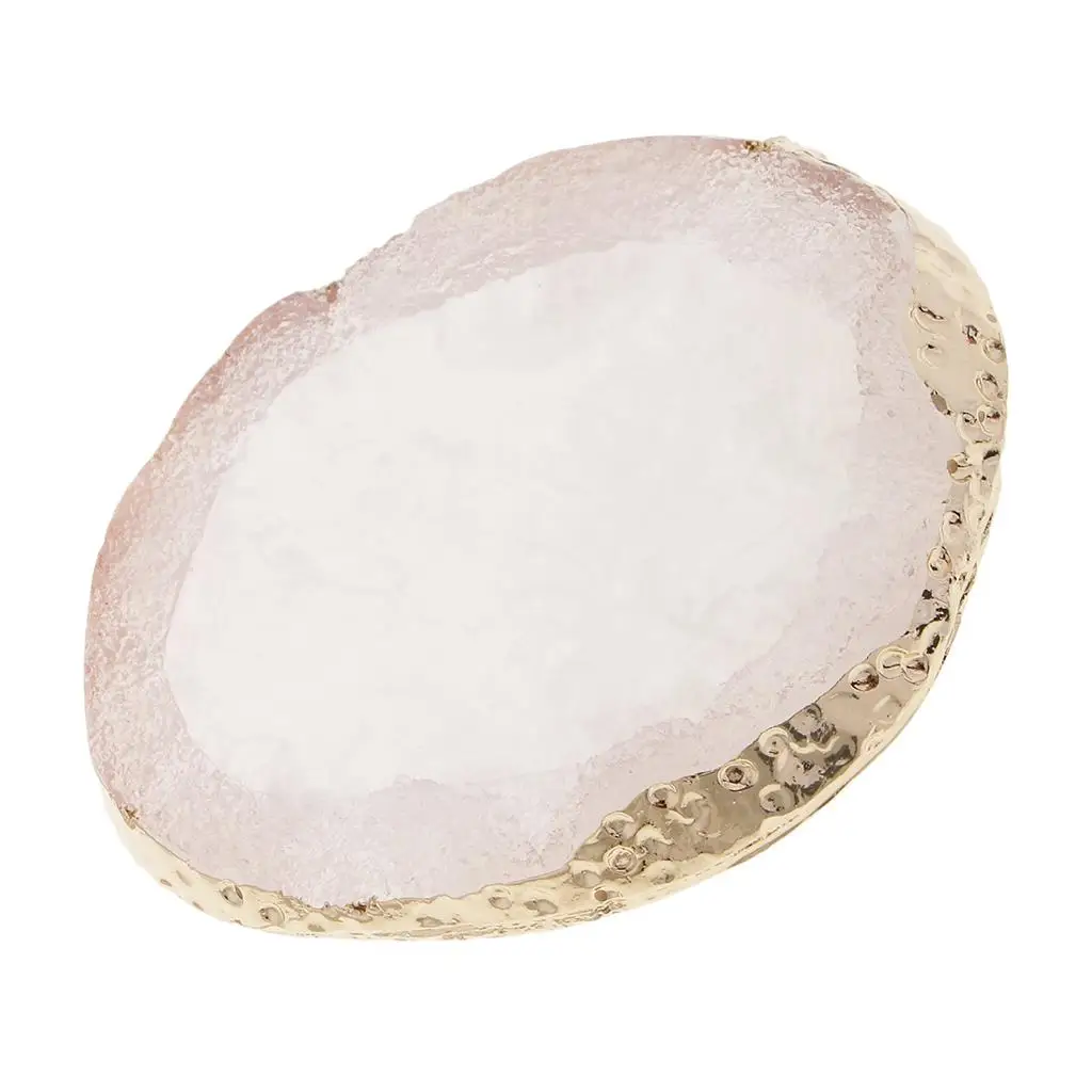 Decorative Resin Agate Coaster Cup Mat Vibrant Color Mixing Plate for Salon Makeup and Table Ornaments
