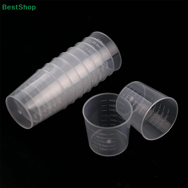 ★20 Pcs 30 Ml Plastic Graduated Cups Graduated Cups Transparent Liquid Containers For Kitchen Measuring Tools