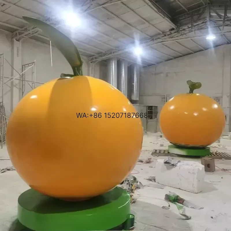 Wmwmnu Custom High Quality Fiberglass Fruit Sculpture Resin Strawberry Orange Statue for Sale