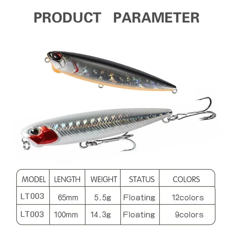 Fangbait fishing lure 2024 Stickbaits 65mm 100mm TopWater DUO Realis Pencil Lure Artificial Hard Bait japan fishing trout pike