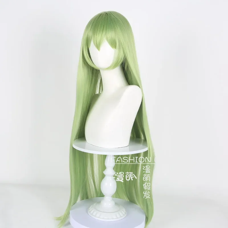 Anime Fate Enkidu cosplay green long wig C.C. shi tsu COS green long hair costumes