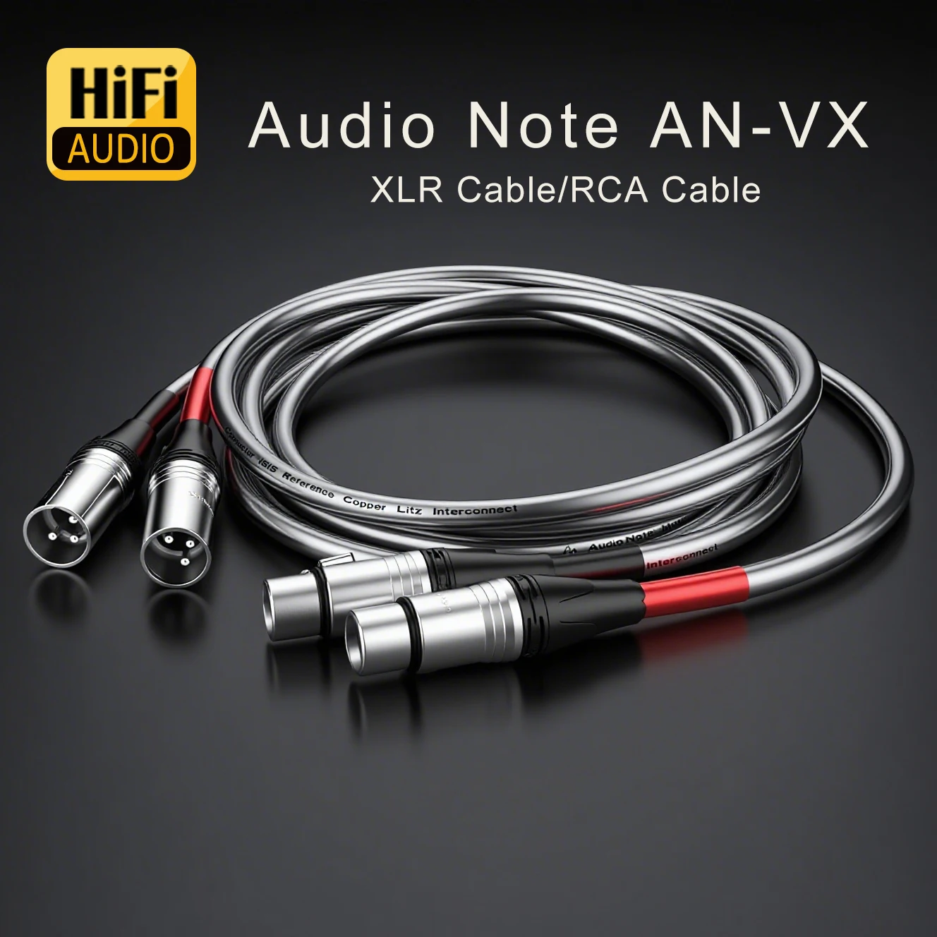 

Pair Audio Note AN-VX Silver Plated RCA XLR Cable Single Audio Note isis Extension Cord for Home Theater HDTV Amplifier