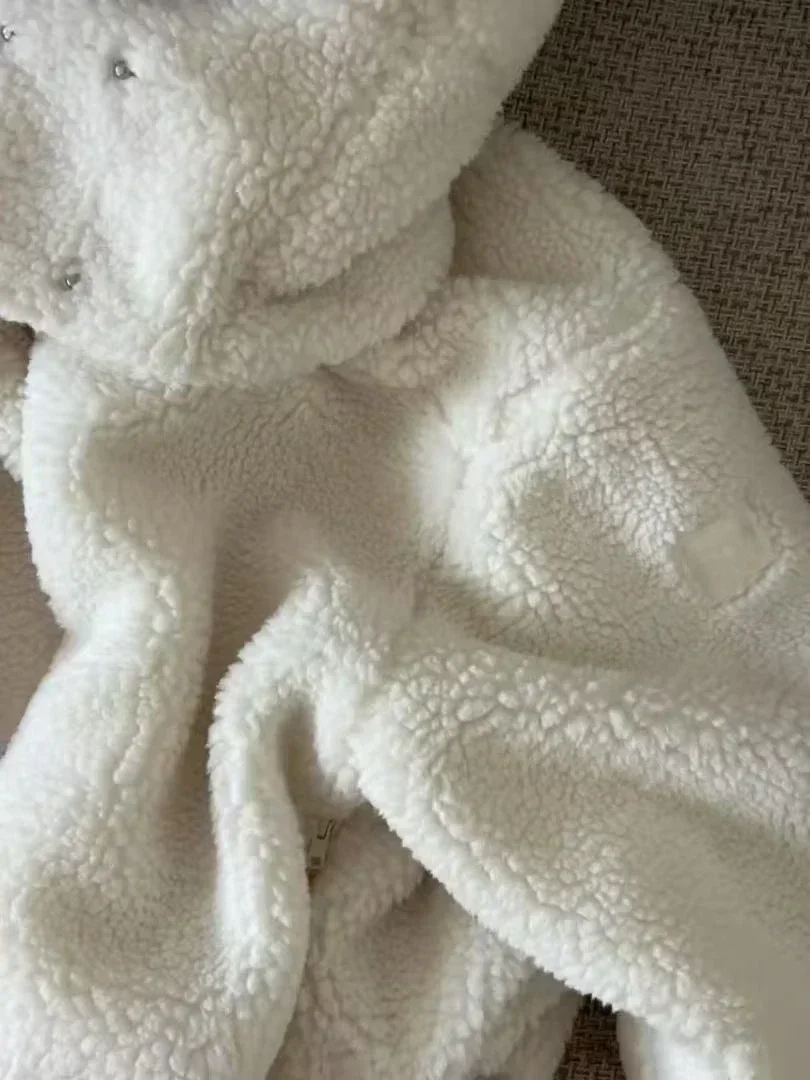 Manteau à capuche de Yoga de déesse, veste Foxy en peluche d'agneau, col montant chaud, Blazer d'hiver, coupe décontractée, pull à fermeture éclair complète, Rem