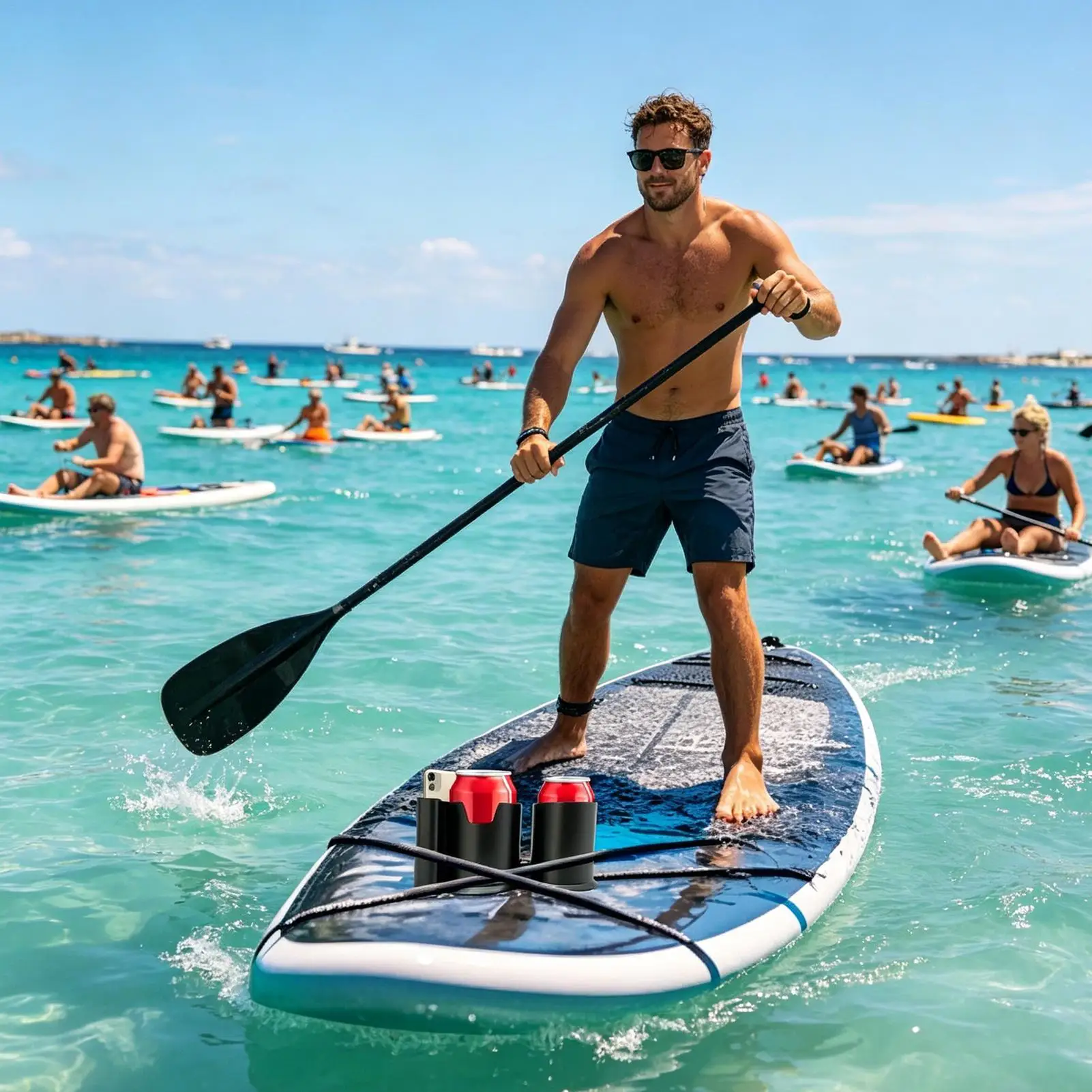 Cup Holder For Boat Anti-Slip Spill-Proof Portable Canoe Cup Holder Phone Mount For Outdoor Surfboards Canoes SUPs Boats Fishing