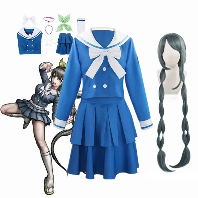 Danganronpa Chabashira Tenko vestido de mujer uniformes escolares ropa disfraces Cosplay