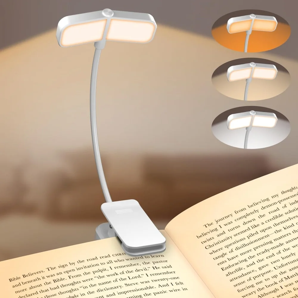 Wing Shaped Rechargeable Book Light Eye Protection Read Light Portable Beadroom Reading Light Kids Reading Lamp Mini Read Lamp