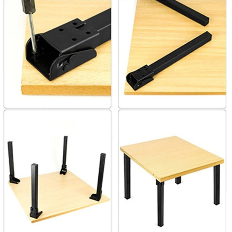 4 Chân Bàn 20cm/25cm/30cm/35cm Chân Kim Loại Có Thể Gập Lại Cho Bàn Cà Phê Văn Phòng