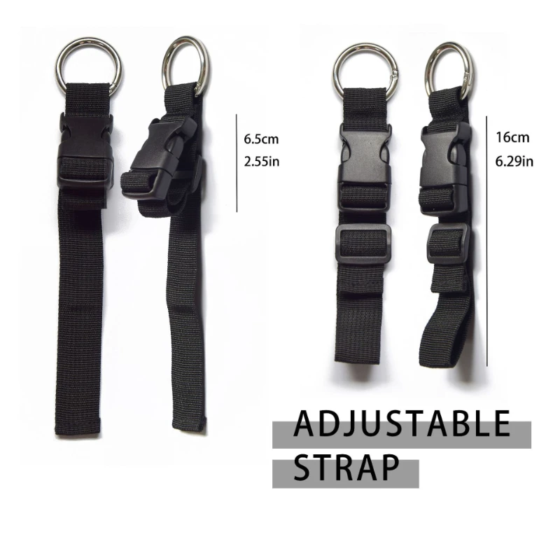 Multitool Outdoor Small Tools: Portable Nylon Anti-theft Luggage Strap Holder Gripper with Handbag Clip