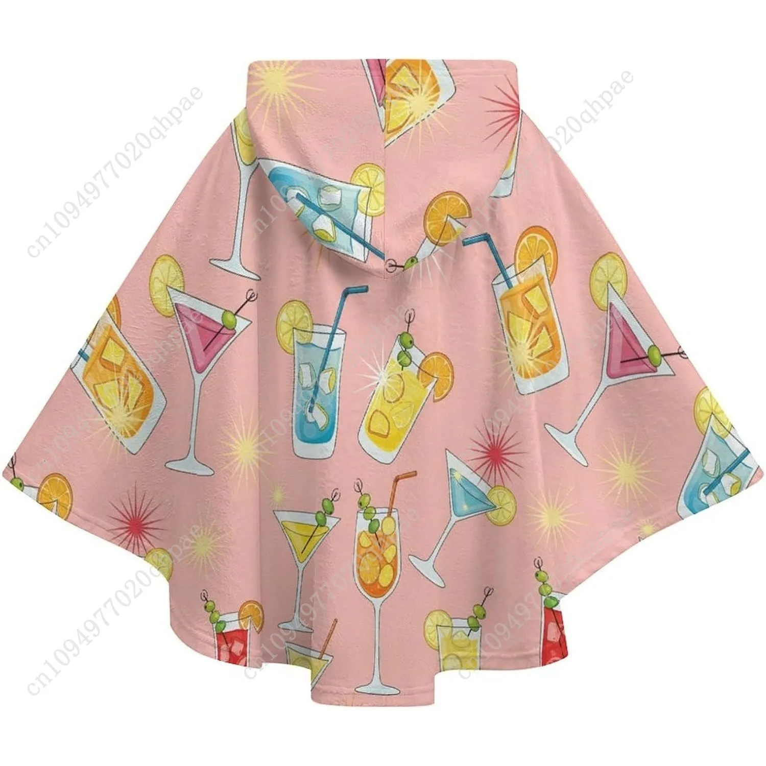 سترة بطانية مريحة من الفلانيل، هوديي كبير الحجم لمشروبات الكوكتيل مع جيوب للأطفال والمراهقين #6