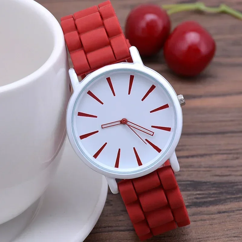 Fashion Ultra-thin Hollow Out Pointer Silicone Watch for Girls Female Student Watch Jelly Ladies Quartz Watch