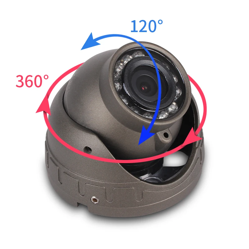Metal Waterproof Vehicle Backup Camera Mini 360 Degree Rotatable Security Camera Car Front Side Rear View Camera With Guide Line