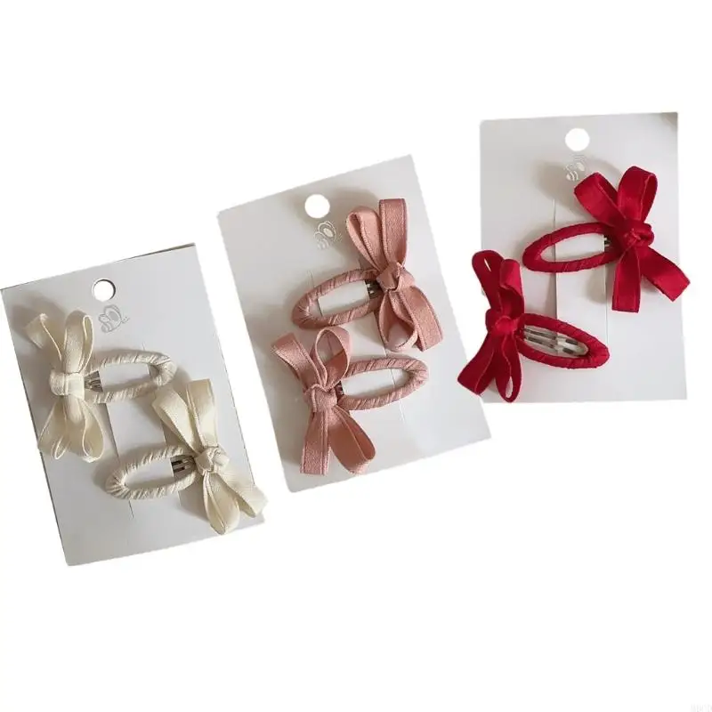 M6CD Autumn Winter Temed Baby Hair Central 3 pares Bang Bang Bang Bark Algodón Persos Detalle Barretes para niñas