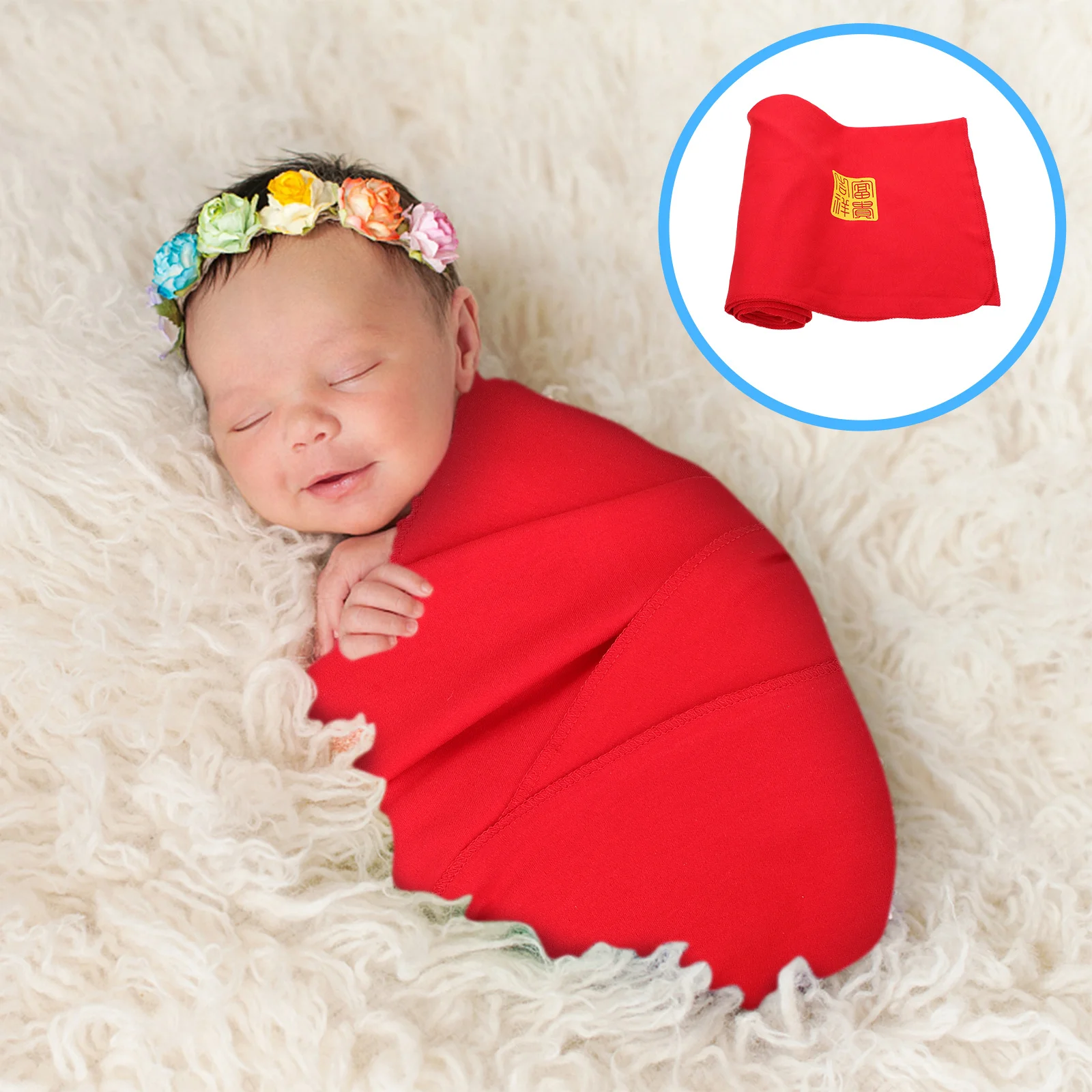 

1Pcs Red Baby Swaddling Clothes Pure Cotton Soft Breathable Infant Swaddle Wrap Newborn Blanket Sleep Supply Swaddling Clothes