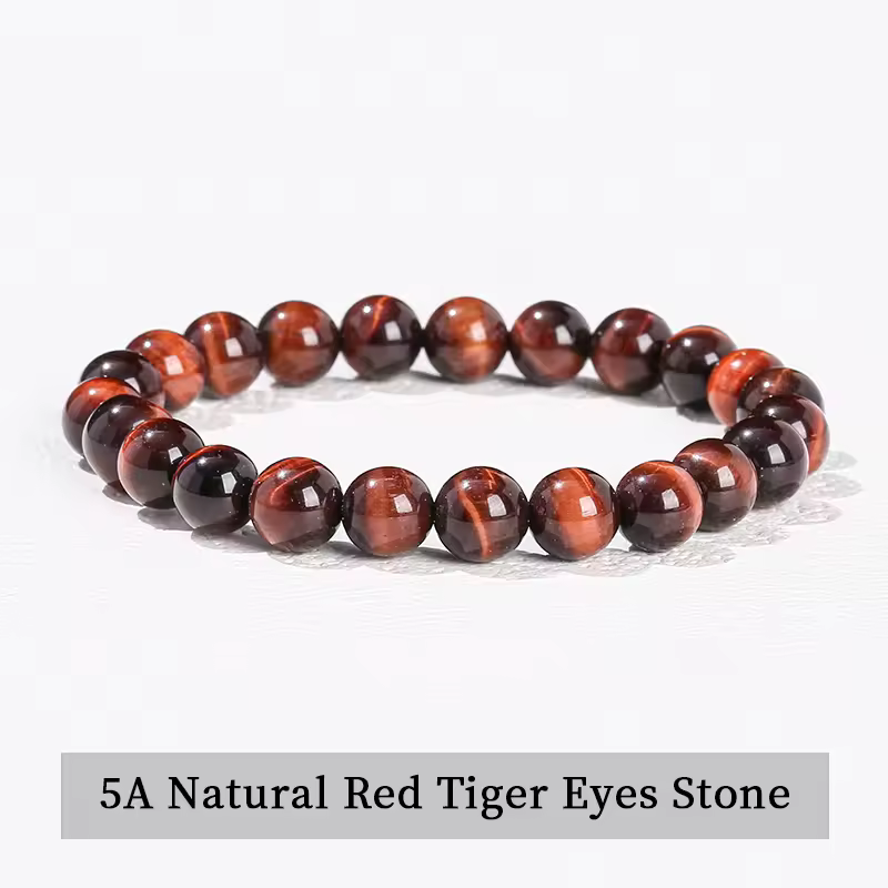 JD Natural Stone Beads Bracelet Amethyst Tiger Eye Crystal Quartz Agate Gem Beads Bangles Women Men Reiki Healling Jewelry Gift - Image 12