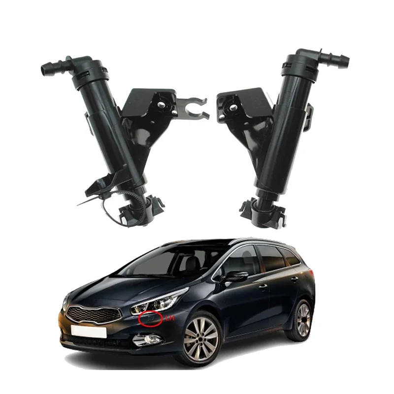 1 زوج البلاستيك فوهة غسالة الضوء الأمامي 98671-A2700 98672-A2700 لكيا Ceed 12-17 سيارة رئيس ضوء مصباح تنظيف رذاذ الماء النفاثة