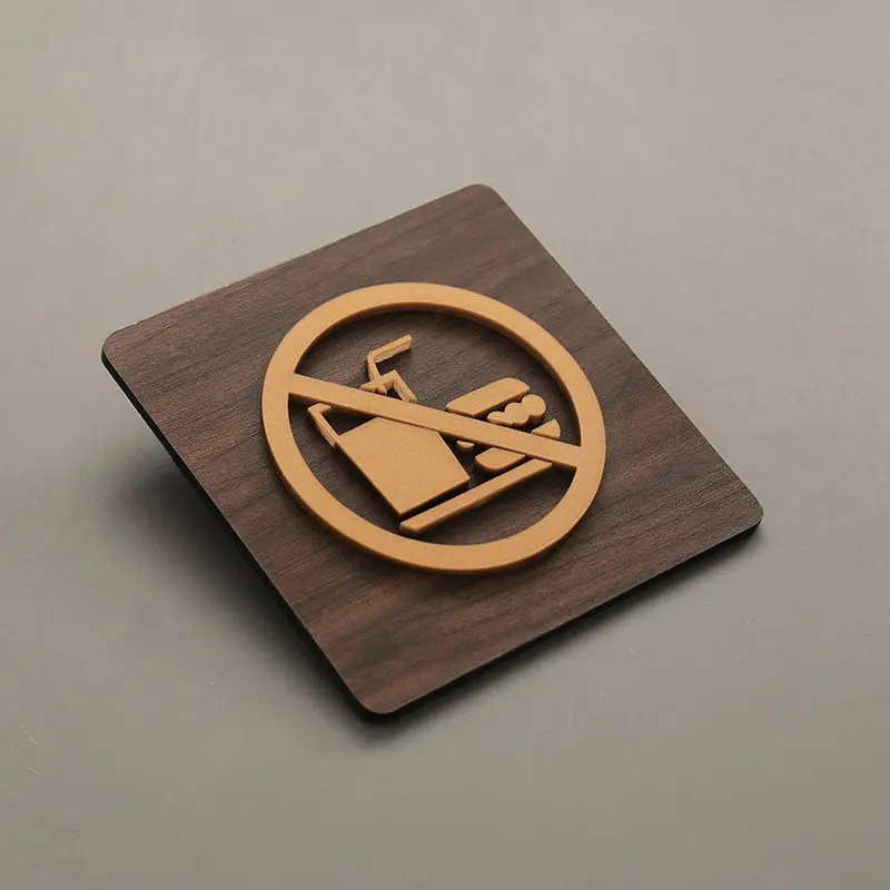Minimalist Hotel Room Sign Holder with Interchangeable Cards Do Not Disturb Wifi Available Sliding Door Decor
