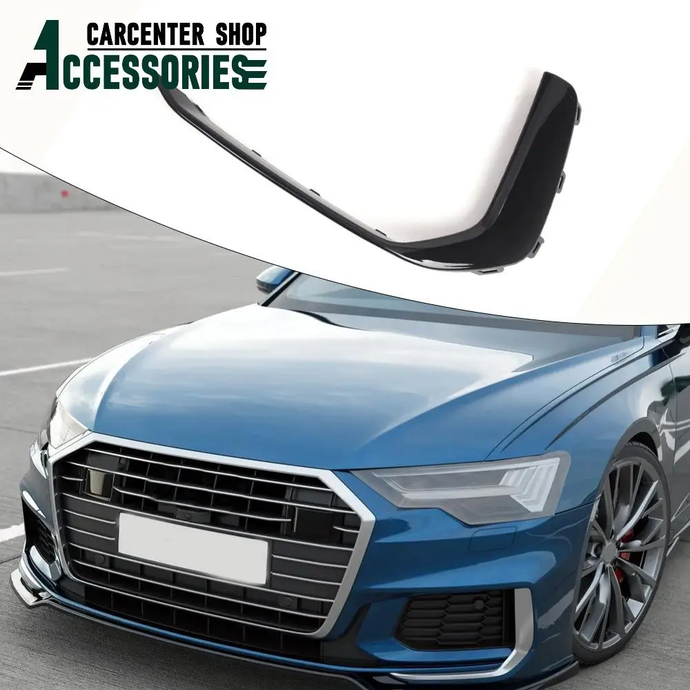 

Car Front Bumper Strip Lip Lower Spoiler Fog Lamp Cover Trim for Audi S6 C8 S-line 2019 2020 2021 2022 2023 2024 2025 4K0807967A