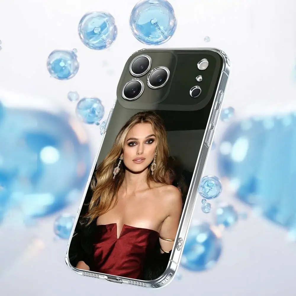 حافظة هاتف لهاتف آيفون 17,16,15,14,13,12,11,Plus,Pro,Max,Plus,E,Air,غطاء ناعم صغير شفاف K-Keira Knightley