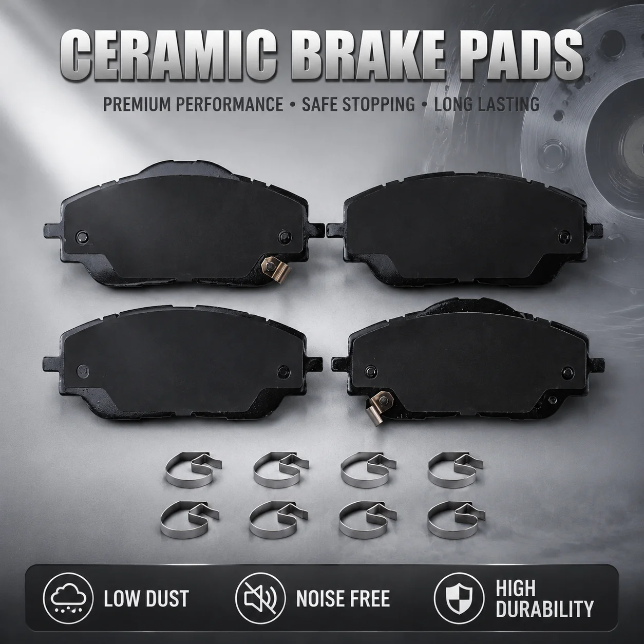 Front Brake Pad Set for Ford Territory S 2019 6MTT250 VT5  / JMC Yusheng S330 Disc Brake Parts Ceramics EFS12011CA EFS1-2011-CA