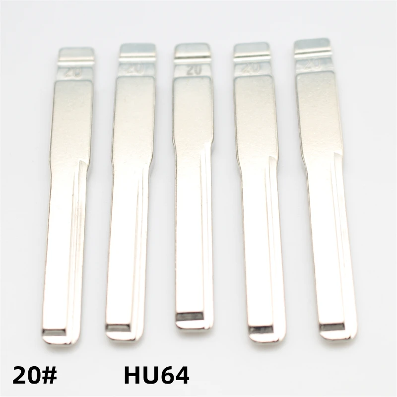 

FLYBETTTER OEM 50 шт. 20 # HU64 металлический пустой необрезанный лезвие дистанционного ключа для Benz для Keydiy KD Xhorse VVDI JMD