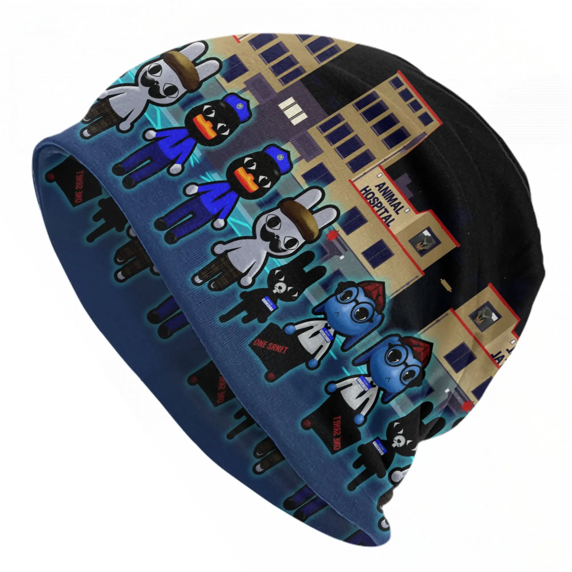 Animals Hospitals Anomaly Cat Dog Cap  Fashion Men Women Street Skullies Beanies Hats Summer Warm Head Wrap Bonnet Hat