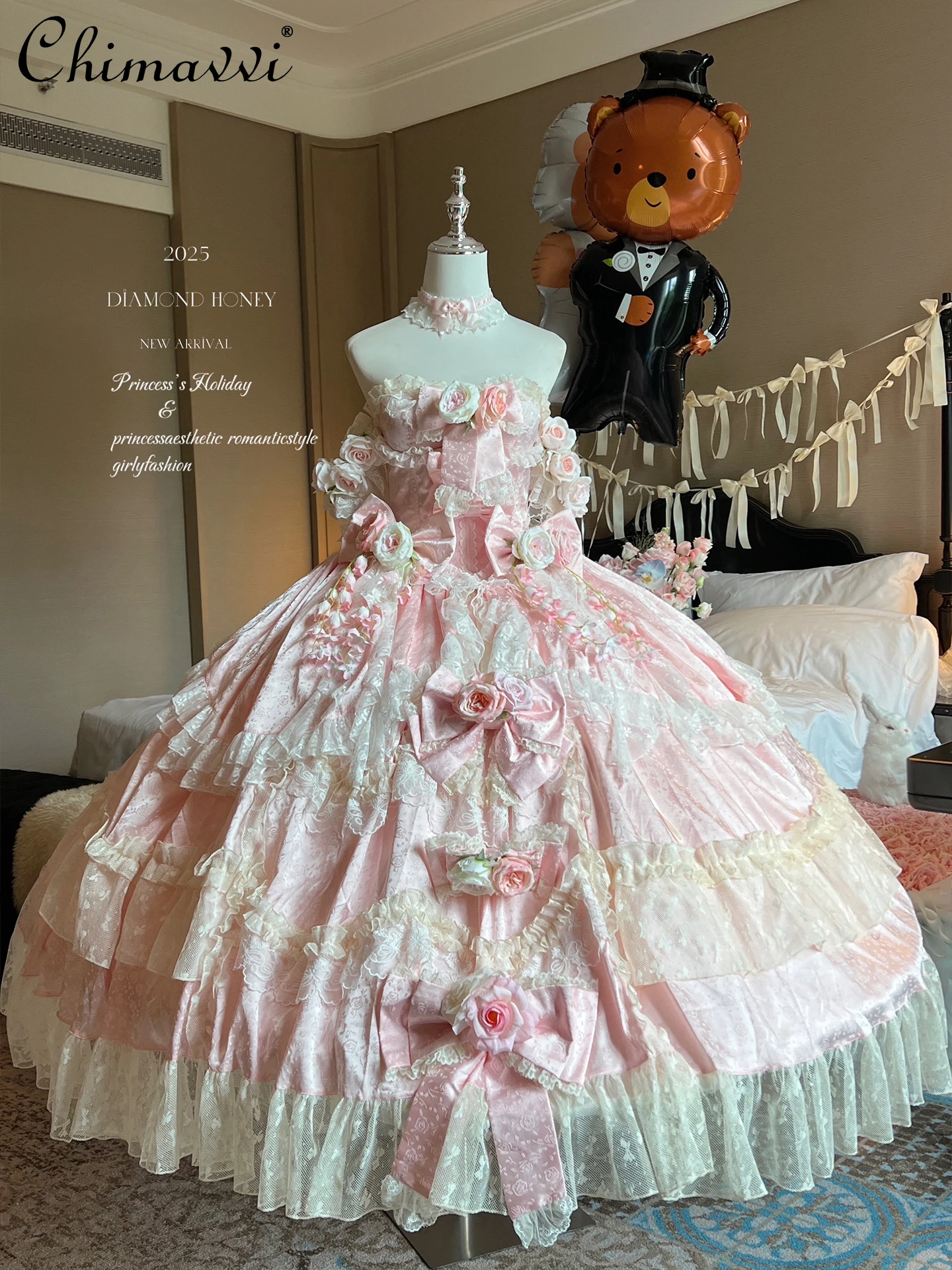 Super fata dolce fiore artificiale atmosfera romantica lisca di pesce cincher carino fiocco in pizzo giunture principessa cintura da donna
